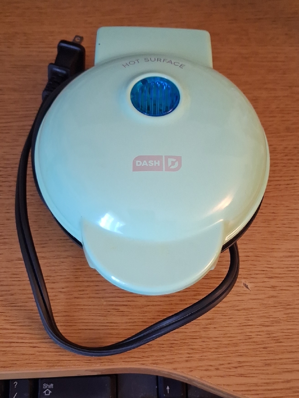 DASH Mini Waffle Maker in Mint Green and Black
